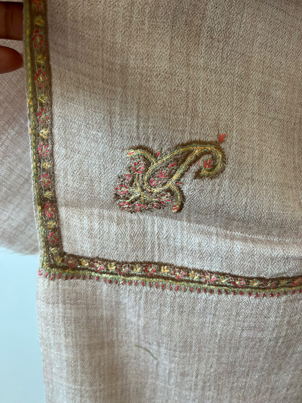 Pashmina - Sozni beige natural