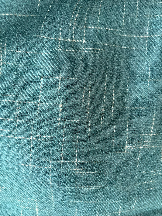 Estola Ikat de Pashmina pura, azul petróleo