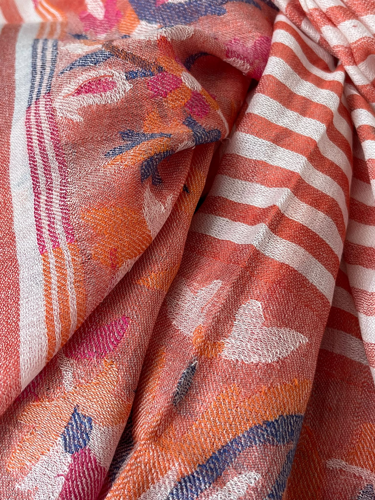 Pure cashmere pashmina - Stripes