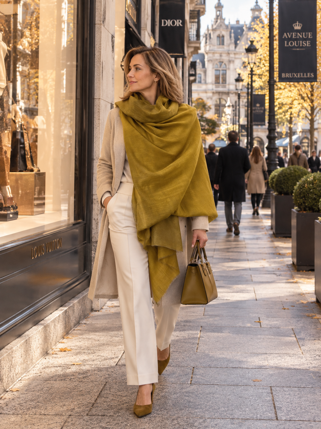 Gold - Zari Pure Pashmina Shawl